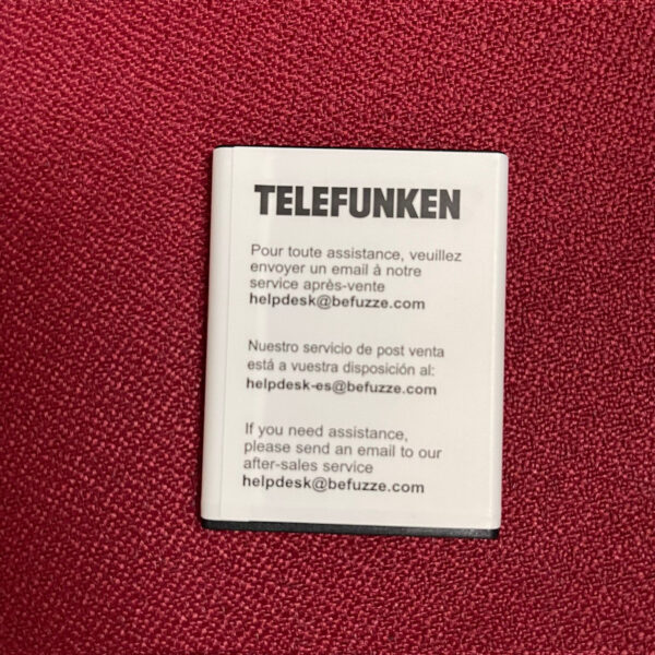 Batería Litio original para Telefunken V7 3.7V 1400mAh S740/S760 - Imagen 2