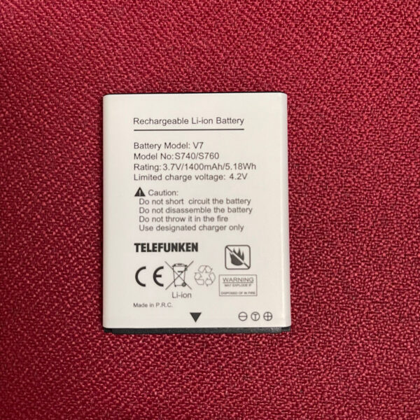 Batería Litio original para Telefunken V7 3.7V 1400mAh S740/S760