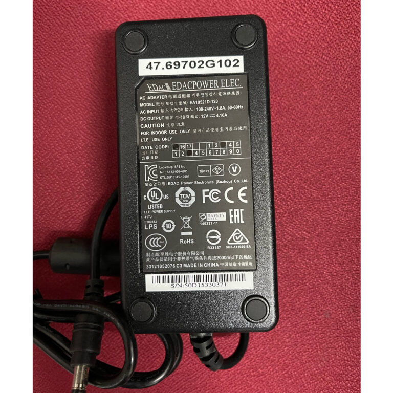 Cargador Original EDAC EDACPOWER EA10521D-120 12 VDC 4.16 A