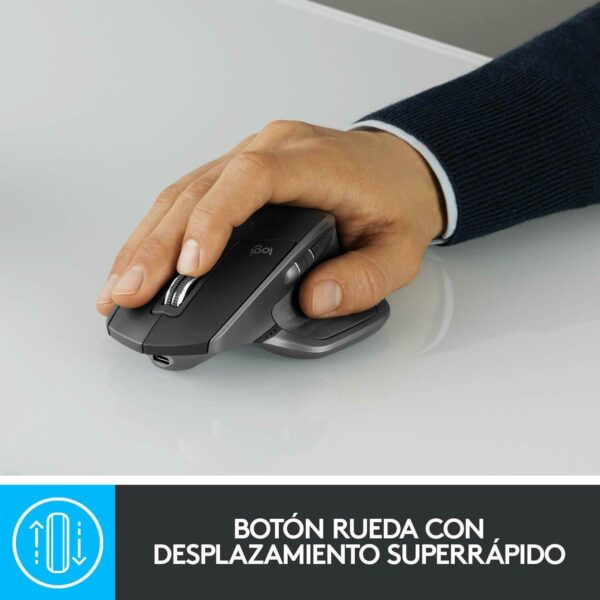 Logitech MX Master 2S Laser Wireless Unifying y Bluetooth Usado **Solo ratón y receptor Unifying, sin embalaje original** - Imagen 2