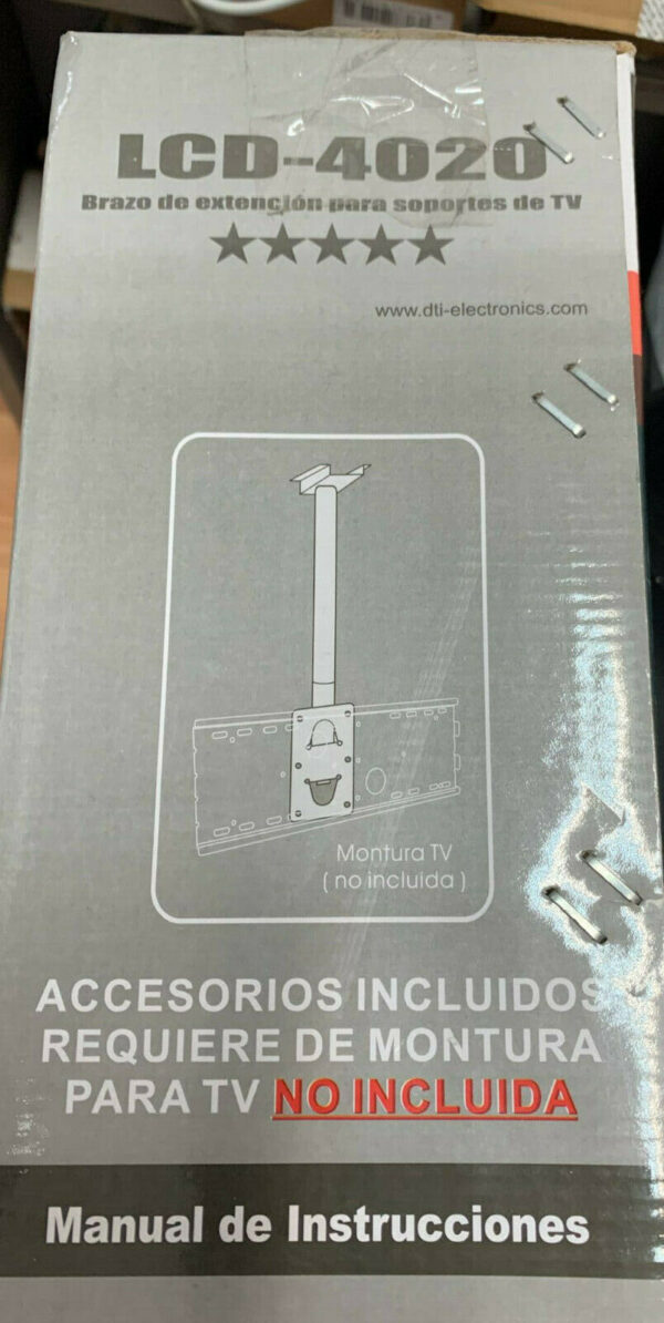 Soporte de Techo DTI LCD-4020 para Plasma, LCD y TFT hasta 80 Kilos