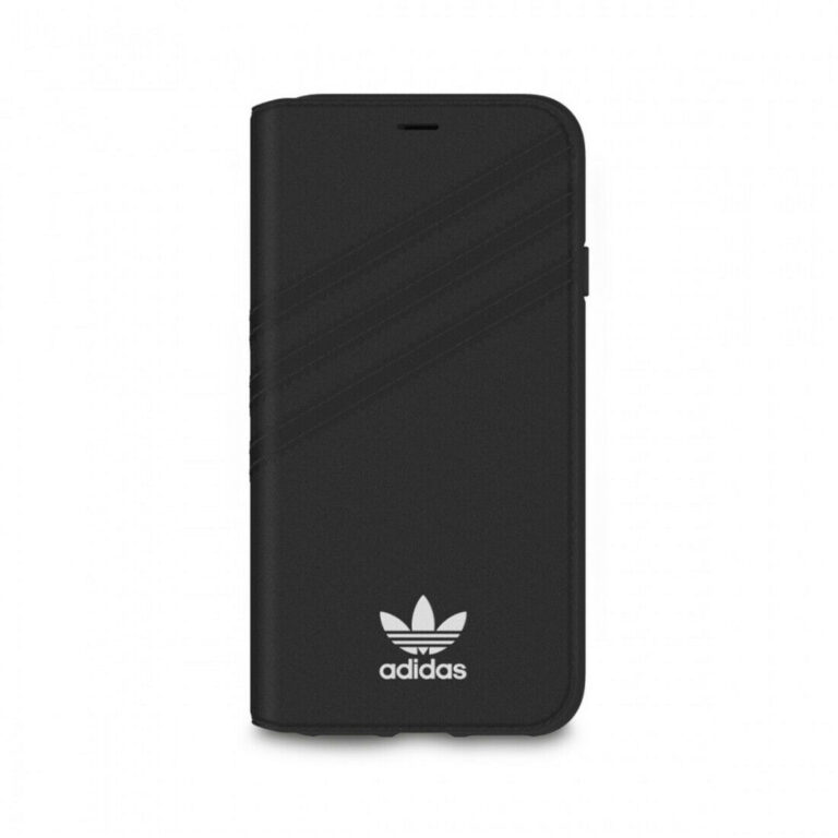 Funda Adidas para Apple iPhone XS/X Booklet negra/blanca.