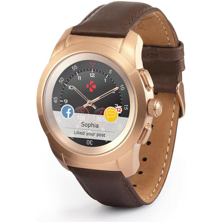 Reloj MyKronoz ZeTime Premium 39mm Oro Rosa/Cuero marrón Usada *Solo reloj*