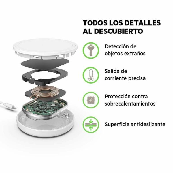 Base de carga Inalambrica Belkin Qi 10W Blanca *Embalaje dañado, producto nuevo* - Imagen 4