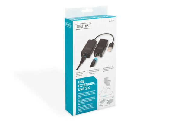 Cable alargador DIGITUS USB 2.0 A RJ-45 Alcance 50 m Usado. - Imagen 4