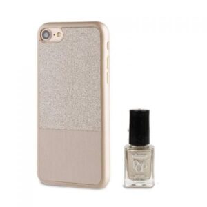Muvit Life MLPAK0013 - Funda para Apple iPhone 7 + Laca de uñas de Color Dorado