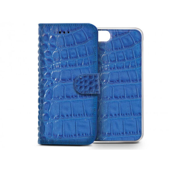 Funda Folio Celly Ambo Crocodile CROCOAIPH6PBL para Apple iPhone 6 plus azul.