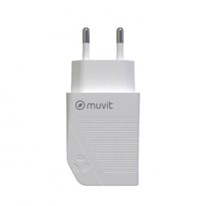 Transformador Muvit for change Tipo C PD 20W blanco (NUEVO). Compatible Iphone.