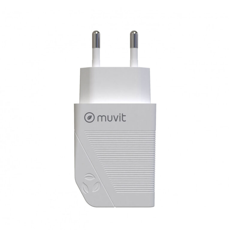 Transformador Muvit for change Tipo C PD 20W blanco (NUEVO). Compatible Iphone.