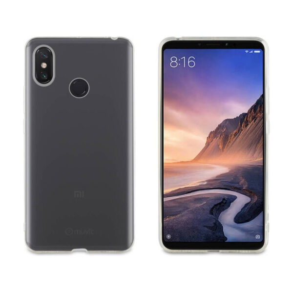 Pack Muvit Xiaomi Mi MAX 3 funda Cristal Soft transparente + protector vidrio