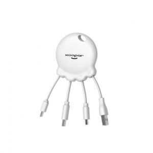 Adaptador USB multiconector Xoopar Octopus+batería de emergencia 1000mAh blanco