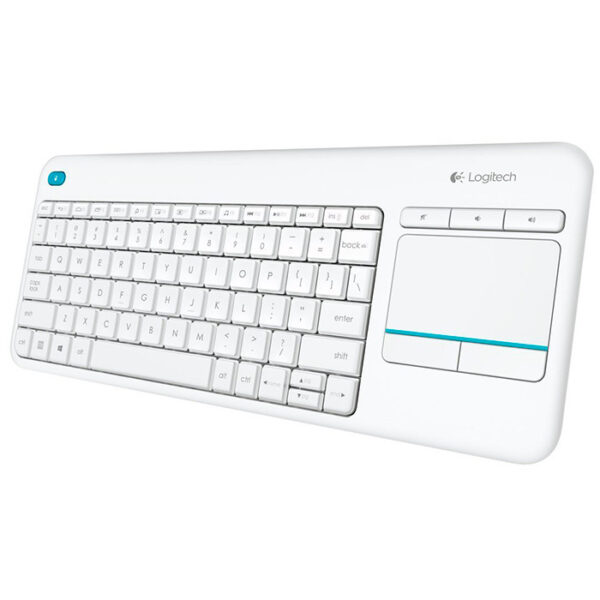 Logitech Wireless Touch White Keyboard K400 Plus Unifying **Sin embalaje original**