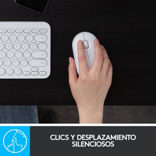 Logitech Pebble M340 Ratón Óptico Inalámbrico Blanco Usado *Sin embalaje orig* - Imagen 3