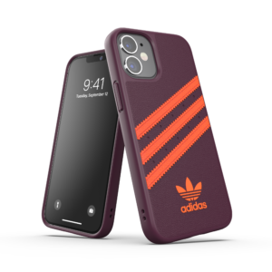 Funda trasera Adidas 3 rayas para Apple iPhone 12 Mini Marrón / Naranja
