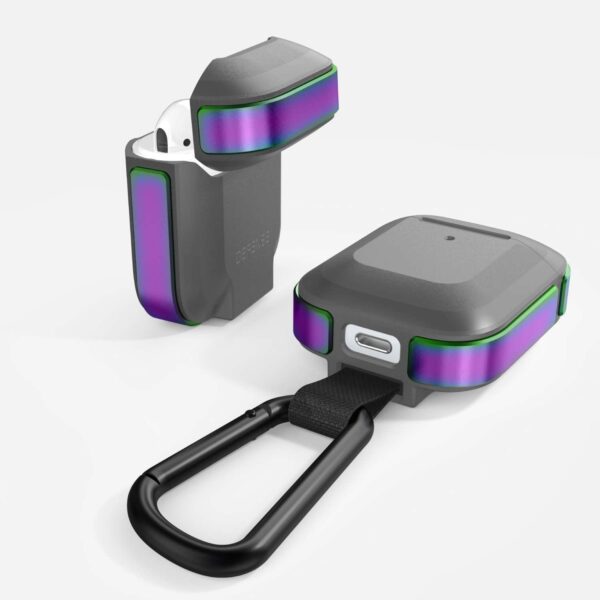 Estuche X-Doria Defense Trek para Air pods 1 y 2 negro iridiscente - Imagen 2