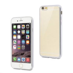 Funda Muvit Life Bling para Apple iPhone 6/6s Transparente con Marco Plata.