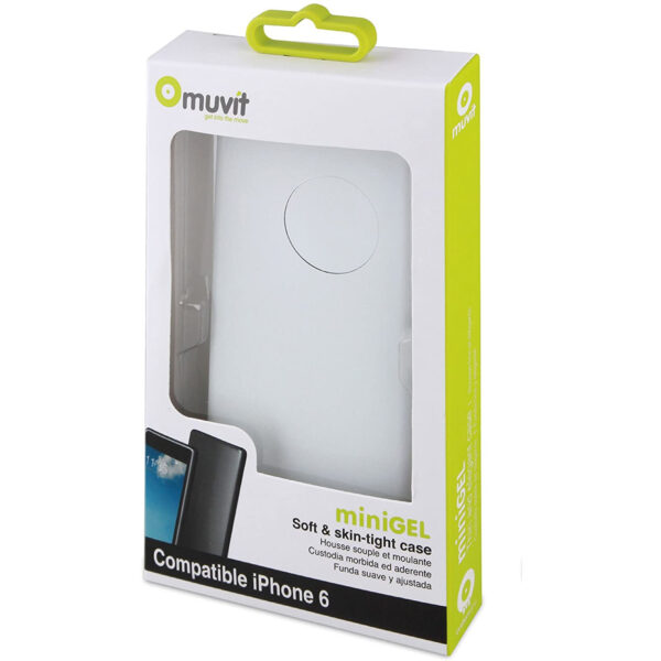 Funda Muvit minigel fina para Apple iPhone 6 blanca. - Imagen 3