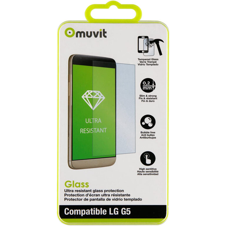 Protector de pantalla Muvit para LG G5 vidrio templado plano.