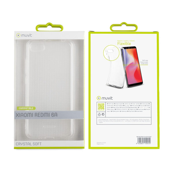 Funda Muvit Cristal Soft para Xiaomi Redmi 6A transparente. - Imagen 2