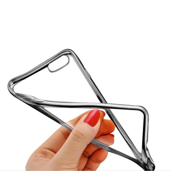 Funda Muvit Life Bling para Apple iPhone 6/6s Transparente con Marco Plata. - Imagen 3