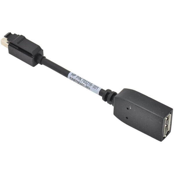 Cable de interfaz HP 708463-001 Mini Display Port (DP) a Display Port (DP)