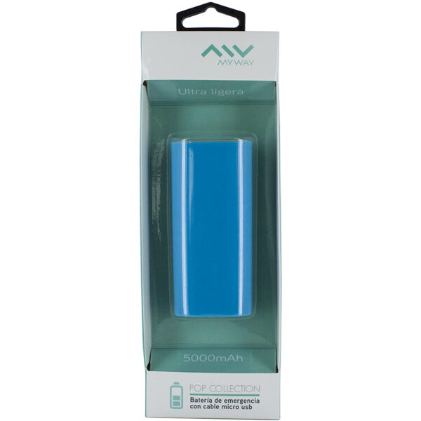 Power Bank Myway MWCHP0082 5000mAh USB/Micro USB Azul - Imagen 2