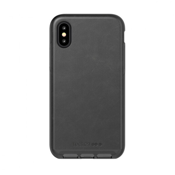 Funda Tech21 Evo Luxe para Apple iPhone X/Xs cuero negro.