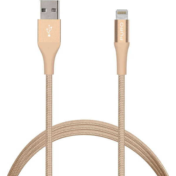 Cable PURO conector 8 pins 2.4A 1m color oro - Imagen 2