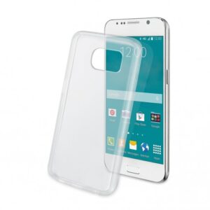 Funda Muvit minigel fina para Samsung Galaxy S6 Edge transparente.