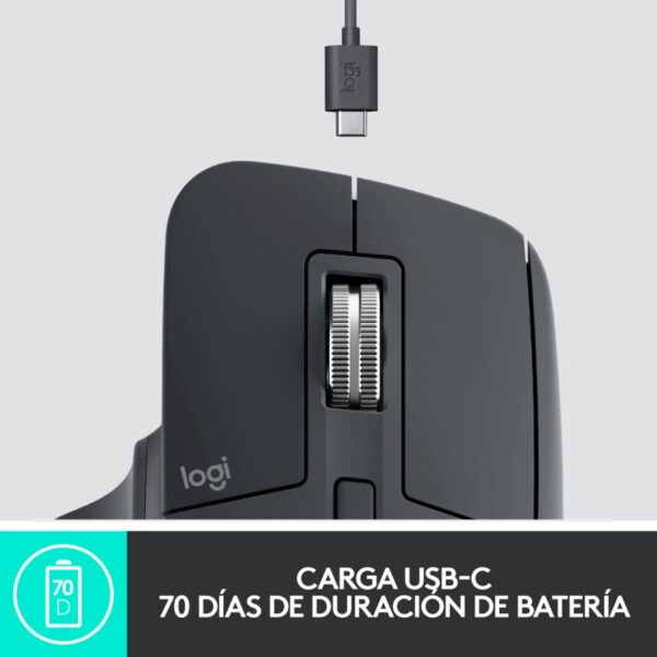 Logitech MX Master 3 Ratón Inalámbrico Avanzado 4000DPI Grafito Usado - Imagen 8