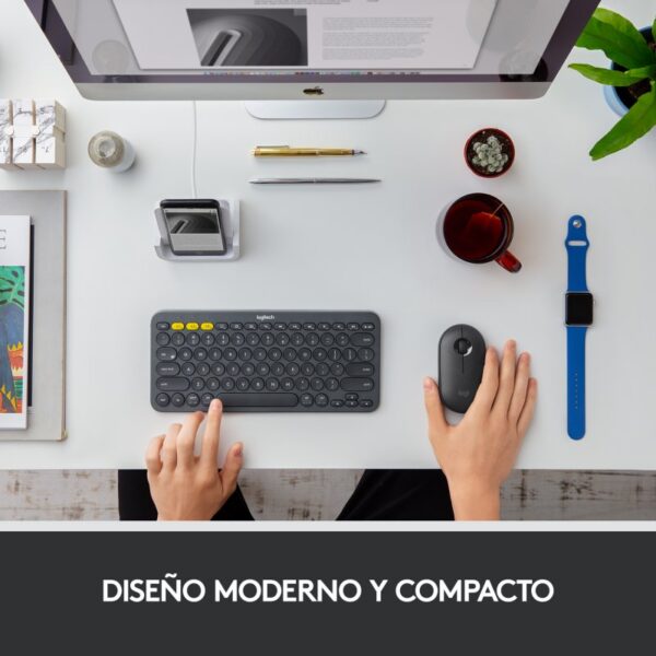 Logitech Pebble M350 Ratón Óptico Inalámbrico Negro - Imagen 2
