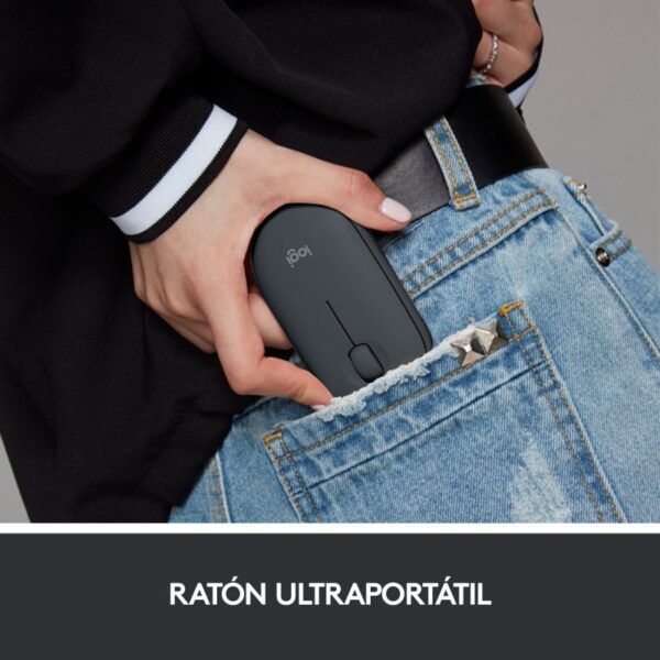 Logitech Pebble M350 Ratón Óptico Inalámbrico Negro - Imagen 4