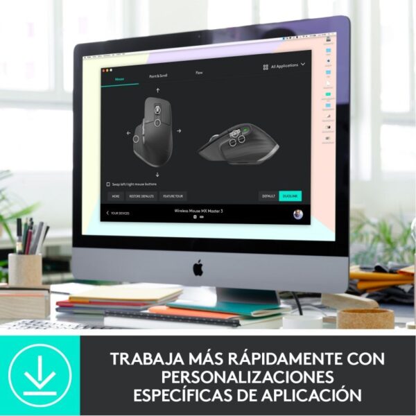 Logitech MX Master 3 Ratón Inalámbrico Avanzado 4000DPI Grafito Usado - Imagen 7