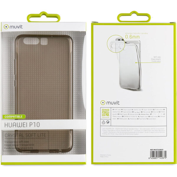 Funda Muvit Cristal Soft para Samsung Galaxy P10 gris. - Imagen 2