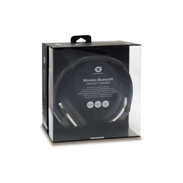 Auricular con diadema Bluetooth con Microfono Conceptronic CHSPBTNFCSPKB negro - Imagen 4