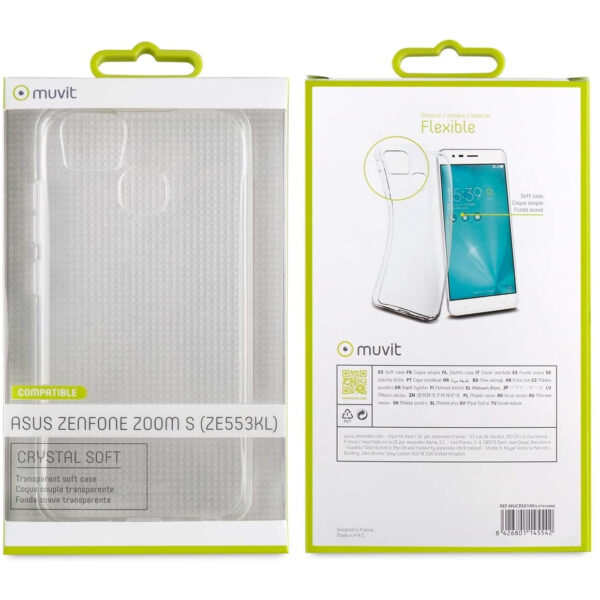Funda Muvit Crystal Soft para ASUS Zenfone Zoom S transparente. - Imagen 3