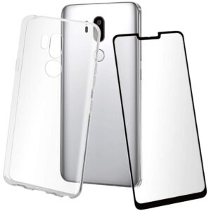 Pack Muvit Cristal Soft para LG G7 ThinQ transparente+Protector vidrio templado