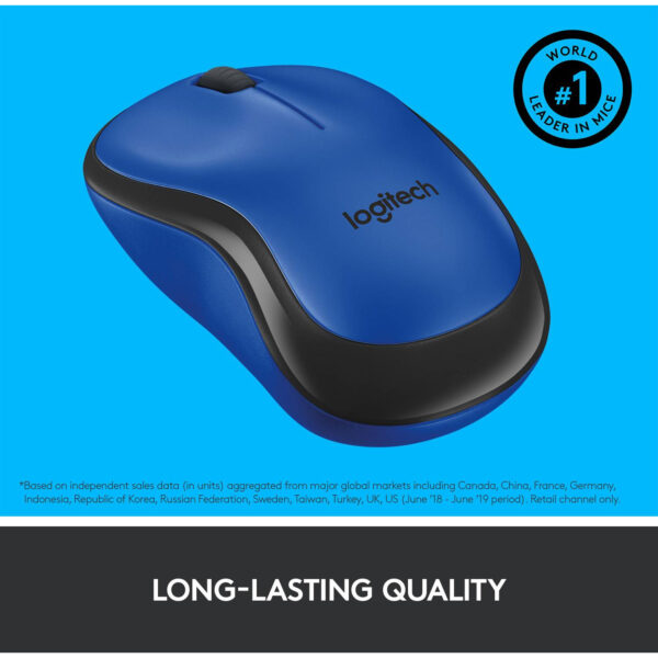 Logitech M220 Silent Ratón Wireless Negro-Azul *Embalaje dañado producto nuevo* - Imagen 2