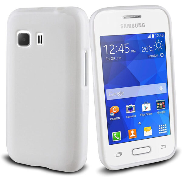 Funda Muvit minigel fina para Samsung Galaxy Young 2 blanco.