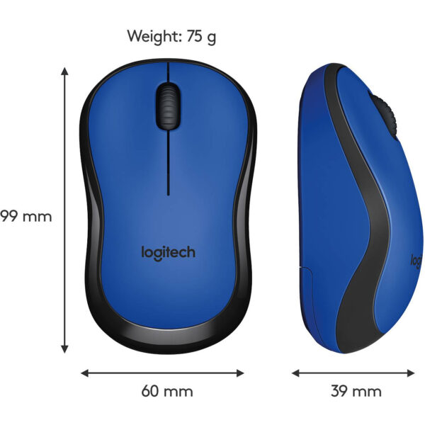 Logitech M220 Silent Ratón Wireless Negro-Azul *Embalaje dañado producto nuevo* - Imagen 3