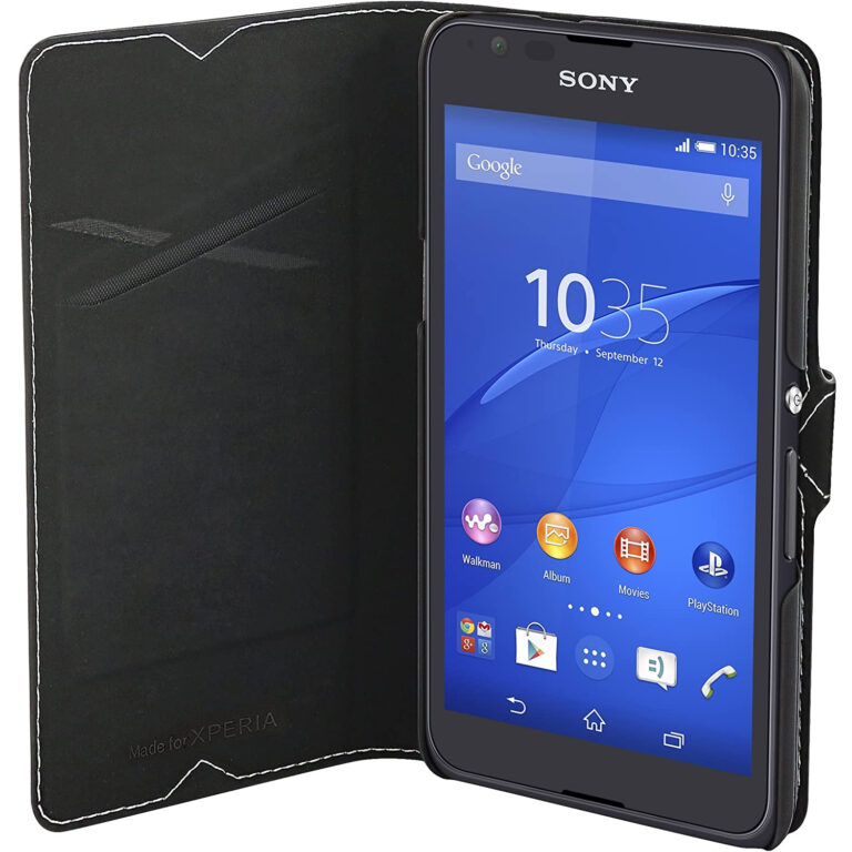 Funda Folio Made For Xperia para Sony Xperia E4G negro.