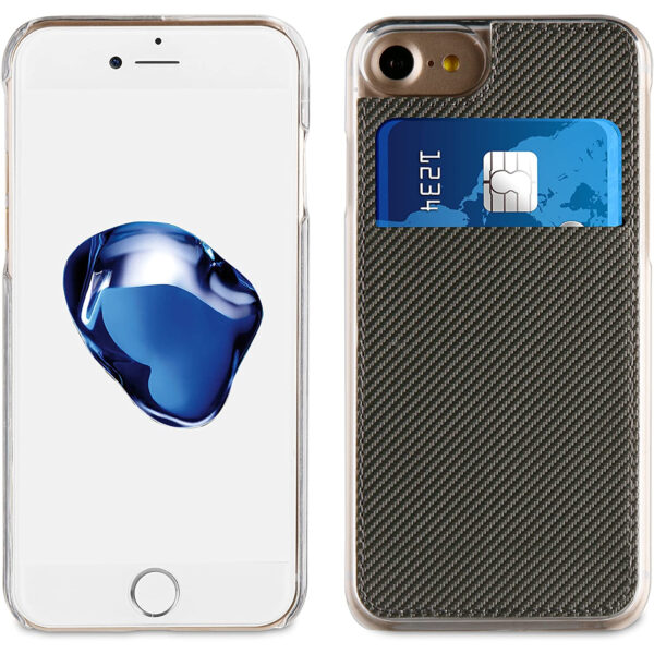 Funda Muvit para Apple iPhone 7/6S/6 (con Tarjetero Vertical) Color Gris.