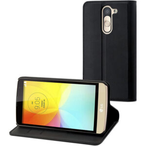 Funda Muvit Wallet Folio con función soporte negra para LG L Bello