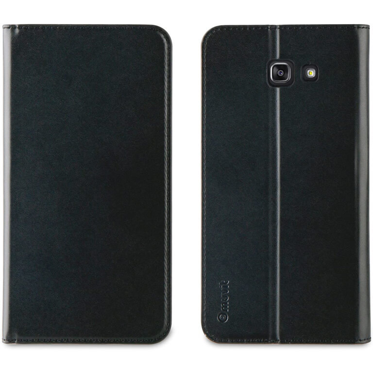 Funda Muvit Wallet Folio con función soporte negra para Samsung Galaxy A7 2016.