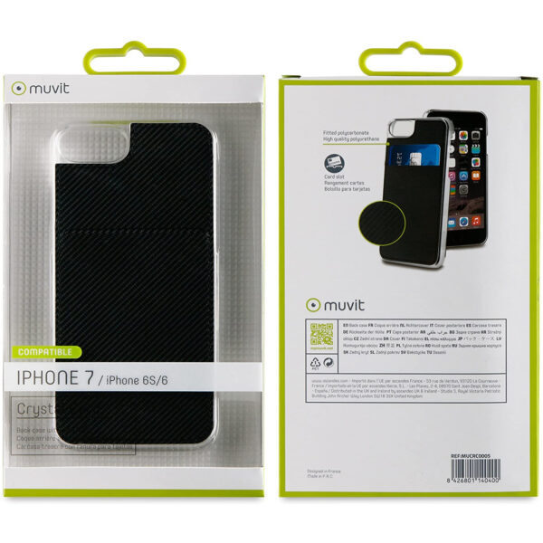 LOTE 100 Fundas Muvit Apple iPhone 8/7/6S/6 (Tarjetero Vertical) Color Negro - Imagen 2