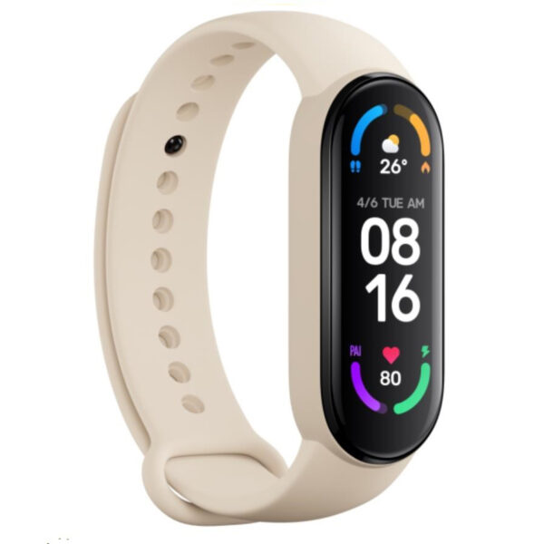 Pack de 3 correas para Xiaomi Mi Smart Band 6 Beige/Verde/Amarillo - Imagen 4