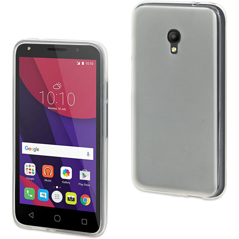 Funda Muvit Cristal Soft para Alcatel Pixi 4 (5'') 4G transparente mate.