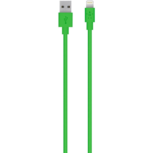 Belkin Cable de Apple a USB para iPhone y Ipad 1,2m verde.