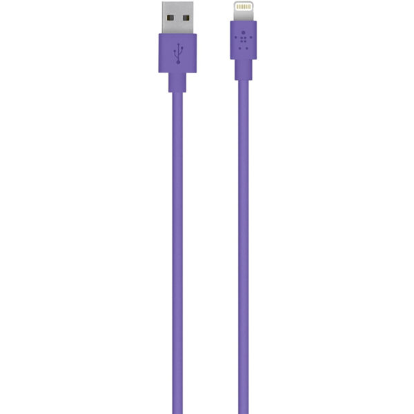 Belkin Cable de Apple a USB para iPhone y Ipad 1,2m purpura.