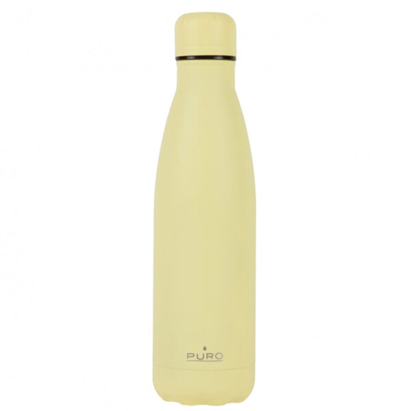 Puro Icon Botella de acero inoxidable doble pared 500ml amarillo